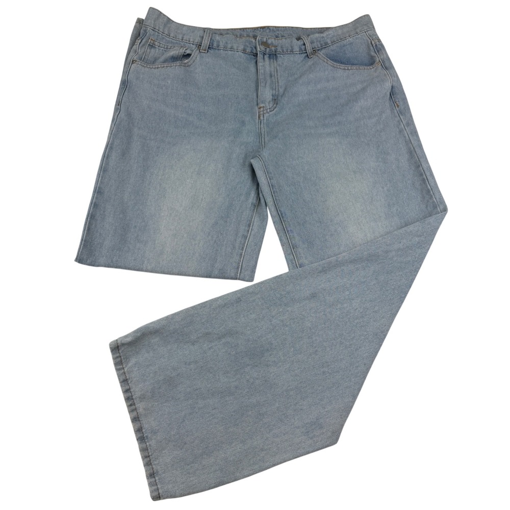 MNML Baggy Denim Jeans Mens 38X32 Streetwear Wide Leg Relaxed Fit Casual